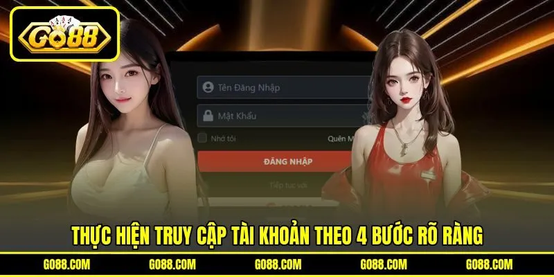 Thực hiện truy cập tài khoản theo 4 bước rõ ràng